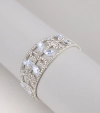 Crown Jewel Rhinestone Cuff Bracelet