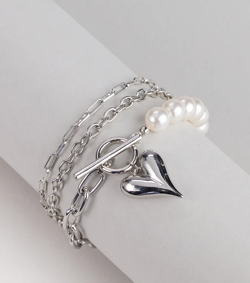 Love Linked Bracelet Stack