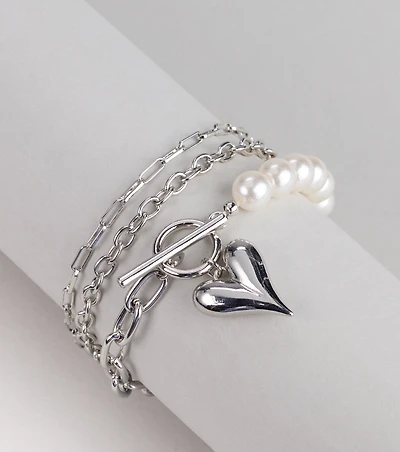 Love Linked Bracelet Stack