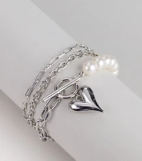 Love Linked Bracelet Stack