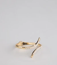 Wrapped In Shine Rhinestone Cuff Bracelet