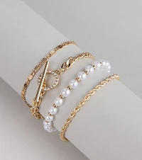 Luxe Shine Four-Piece Bracelet Set