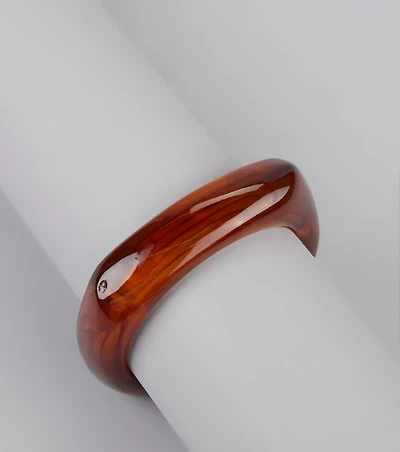 Shape Shift Resin Square Bangle Bracelet