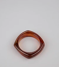 Shape Shift Resin Square Bangle Bracelet