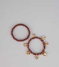 Charm Vibes Beaded Bracelet Duo