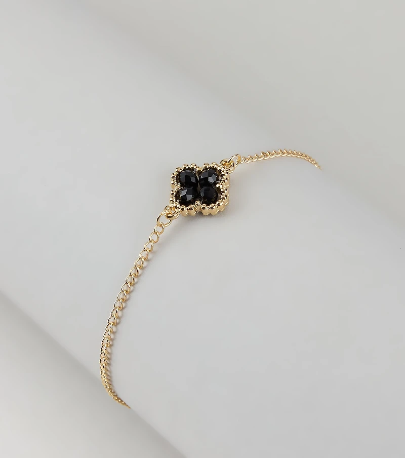 Charmed Life Beaded Clover Bracelet