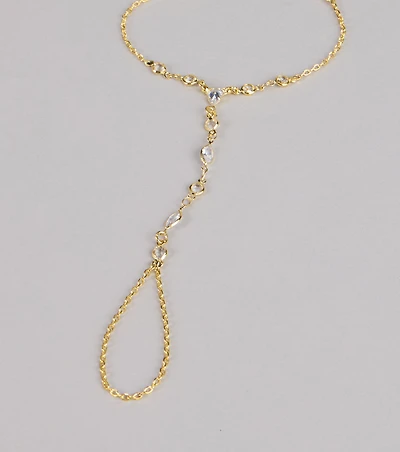 Glow in Motion Rhinestone Hand Chain