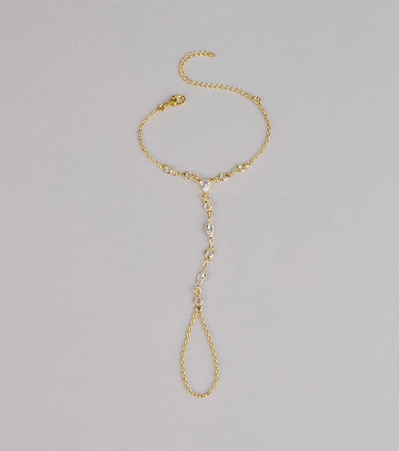 Glow in Motion Rhinestone Hand Chain