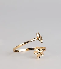 Golden Bloom Flower Arm Cuff