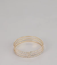 Spiral Shine Rhinestone Arm Cuff