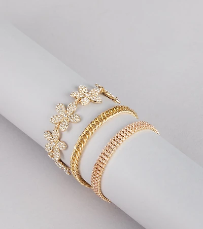 Pretty Things Rhinestone Bracelet Set