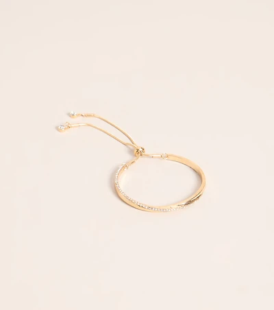 Subtle Shine Moment Rhinestone Slider Bracelet