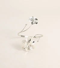 Polished Bloom Wrap Flower Arm Cuff