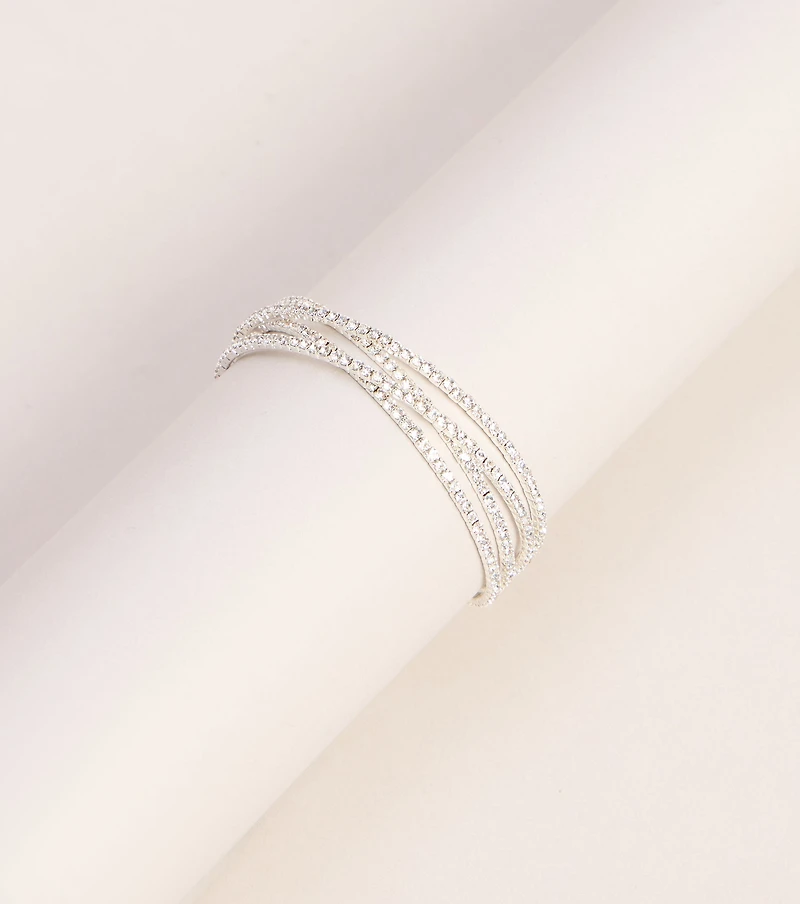 Extra Detail Rhinestone Cuff Bracelet