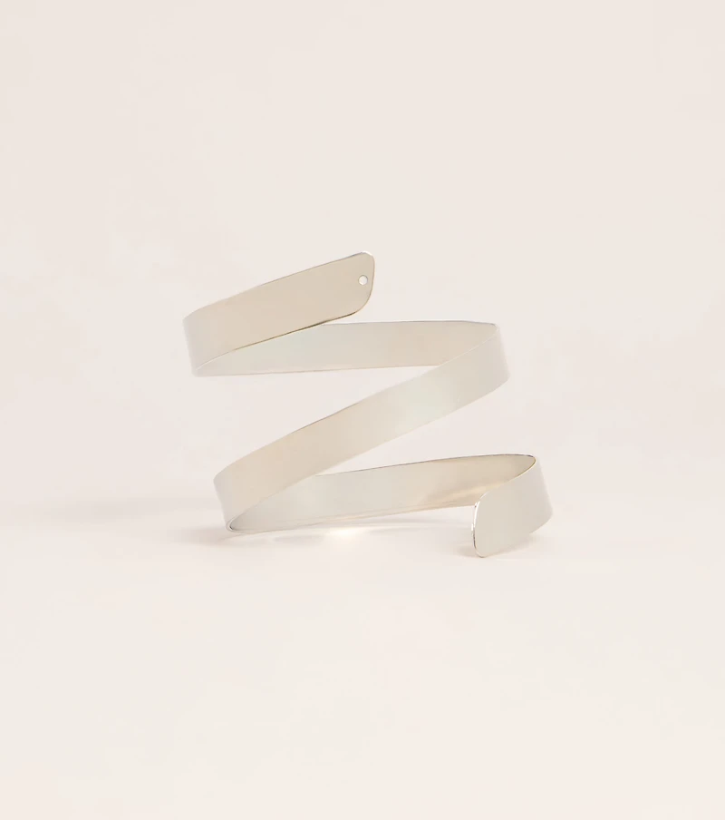 Sculptural Drama Spiral Arm Cuff