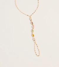 Delicately Linked Gemstone Hand Chain