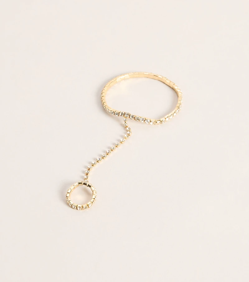 Perfect Shine Stretchy Rhinestone Hand Chain