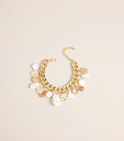 Extra Chic Pearl Charm Bracelet