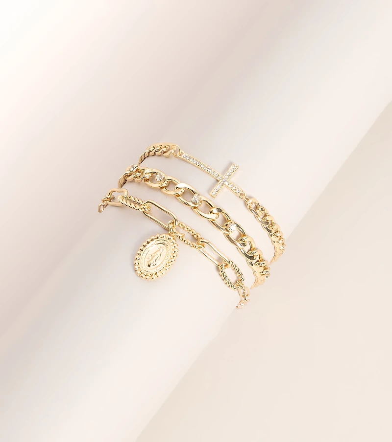 Cross My Style Bracelet Three-Piece Set