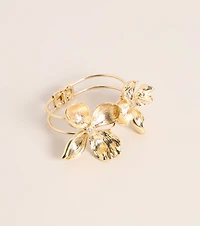 Vacation Souvenir Flower Cuff Bracelet