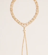 Delicate Chic Cross Hand Chain Bracelet