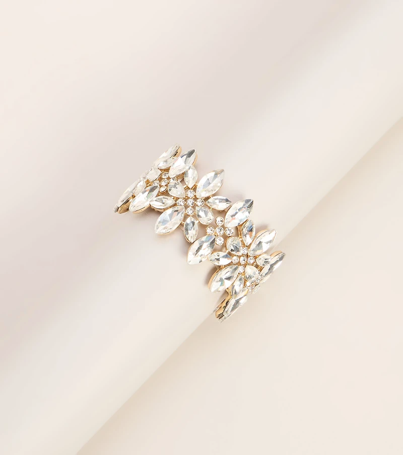 Worth the Invite Rhinestone Statement Bracelet