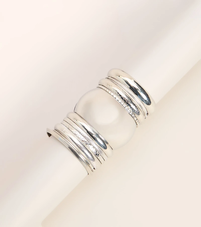 Polished Stack Bangle Bracelet Ten-Pack