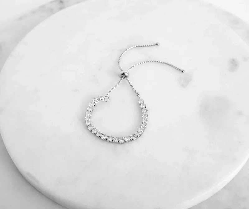 Cubic Zirconia Bolo Bracelet