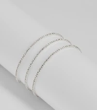 Sleek Dazzle Rhinestone Spiral Bracelet