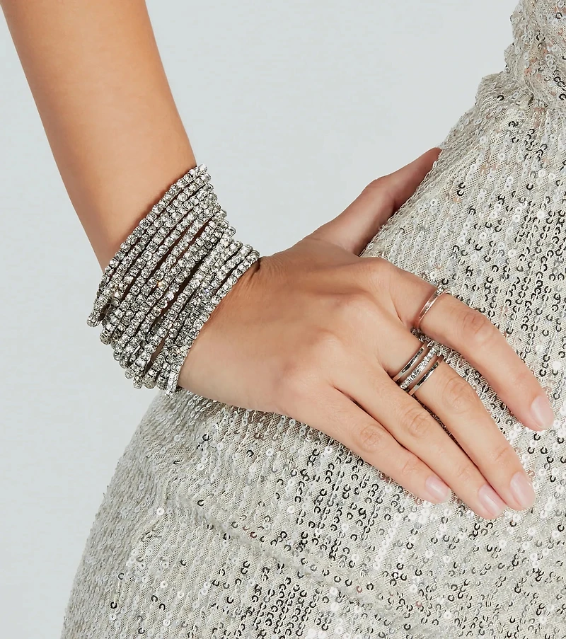 Make Some Drama Multi-Pack Rhinestone Bracelets