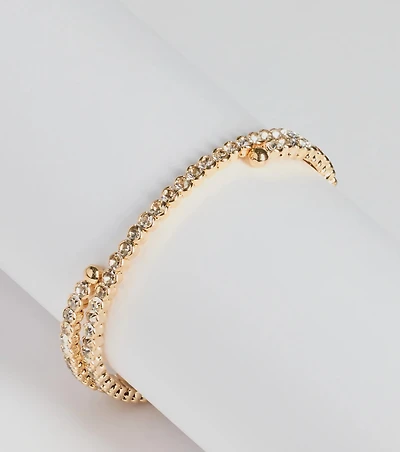 Ideal Glam Rhinestone Coil Bracelet