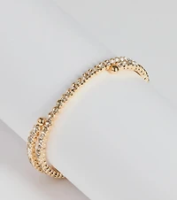 Ideal Glam Rhinestone Coil Bracelet