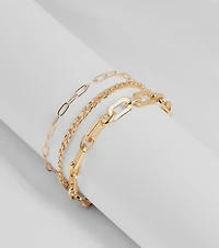 Chic Stack Multi-Chain Bracelet Set