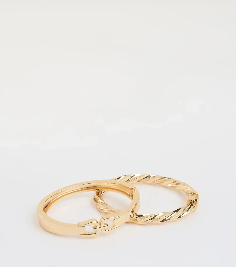 Double The Drama Chain And Twist Bangle Set
