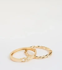 Double The Drama Chain And Twist Bangle Set