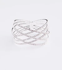 Rhinestone Lattice Cuff Bracelet