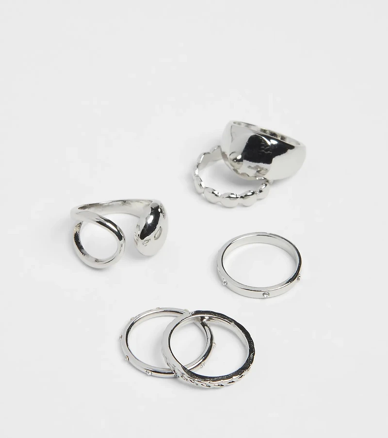 She's Bold Five Pack Ring Set