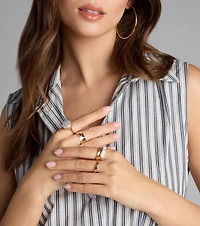 Trending Now Faux Pearl Ring Set