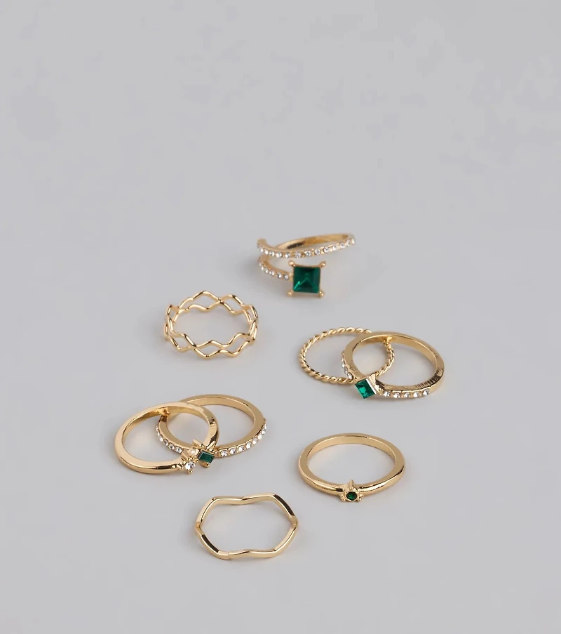 Stack Goals Dainty Ring Set