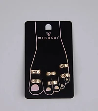 Glow Babe Six-Pack Toe Ring Set