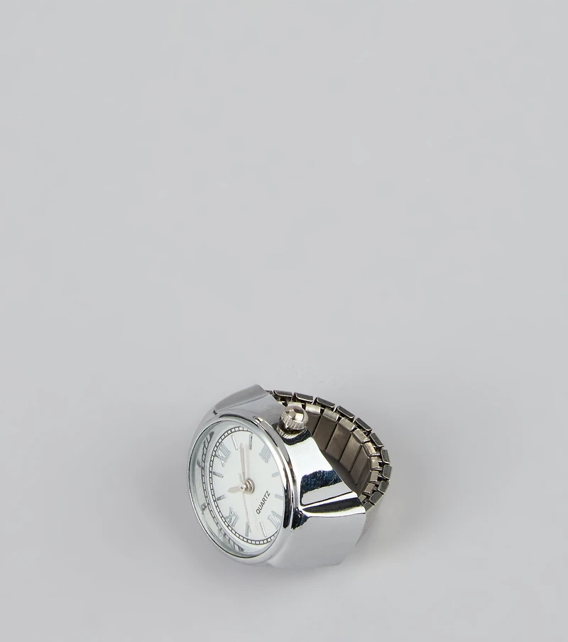 Clocked In Cute Watch Ring