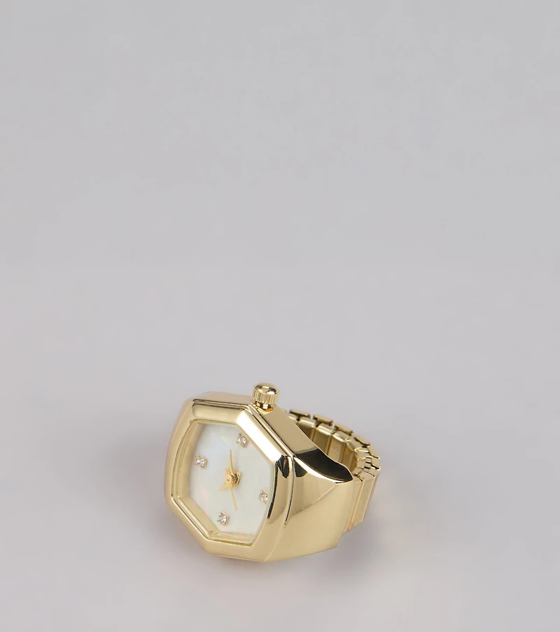 Cosmic Hour Hexagon Watch Ring