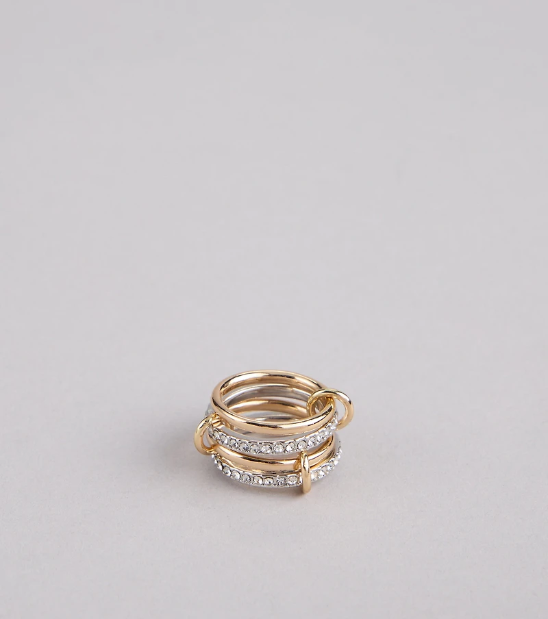 Stylish Stack Interlocking Rings