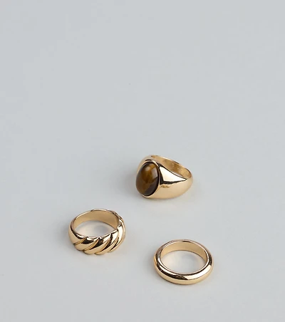 All Stacked Up Three-Pack Ring Set