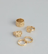 Bold Moves Statement Ring Set