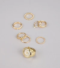 Style On Schedule Watch Ring Set