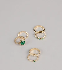 Chic Fortune Five-Pack Ring Set