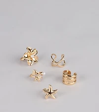 Sea Treasure Five-Pack Ring Set