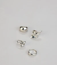 Sculpted Shine Ring Set