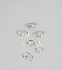 Effortlessly Extra Rhinestone Ring Set